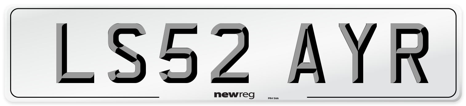 LS52 AYR Number Plate from New Reg